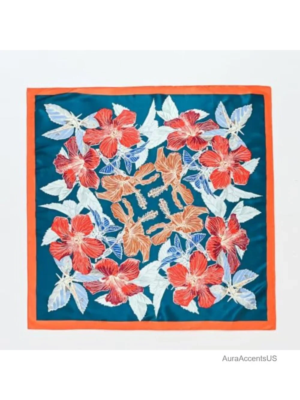 Silk-Like Satin Square Scarf for Women, Non-Slip Head Wrap